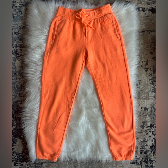 NWOT Ugg Women's Jogger Sweatpants XS Washed Orange Casual Fleece Pants - Picture 3 of 7